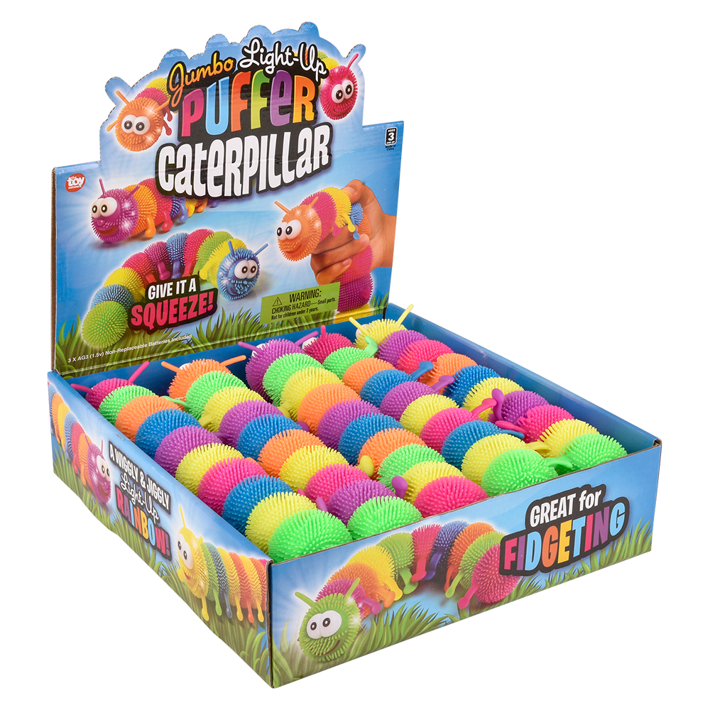 12" LIGHT-UP JUMBO CATERPILLAR PUFFER