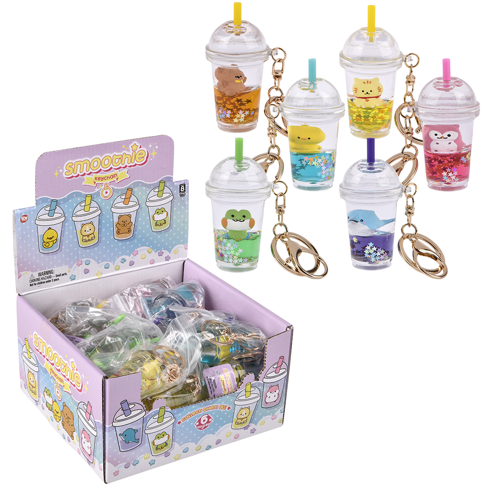 3" KAWAII ANIMAL SMOOTHIE LIQUID CLIP ON