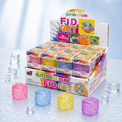 UPD GCSS Glitter Ice Cube 1.75" Squish Fidget Toy -