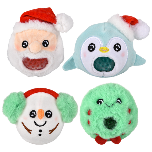 3" CHRISTMAS SQUEEZY BEAD PLUSH