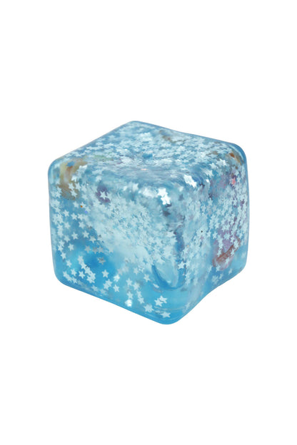 Seashell Glitter Ocean Cube Maltose Putty Filled Squishy: ONE SIZE