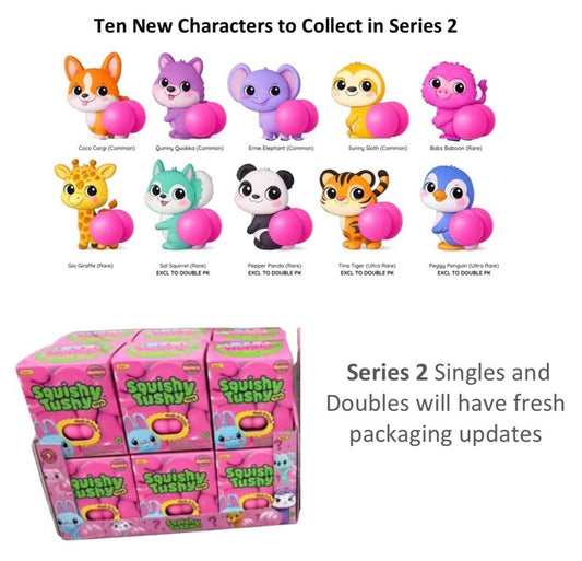 Squishy Tushy 3” Single Figure Blind Box Series 2 in Display