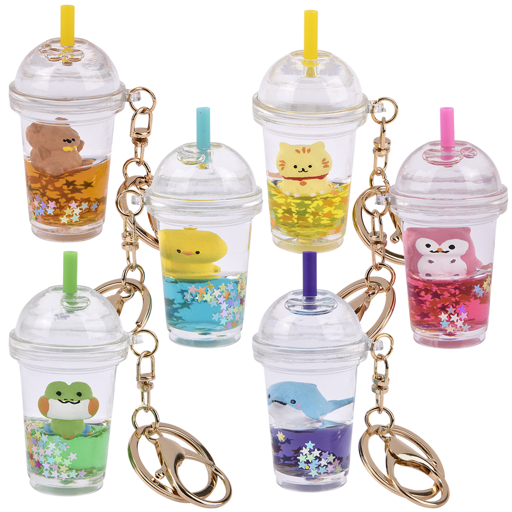 3" KAWAII ANIMAL SMOOTHIE LIQUID CLIP ON