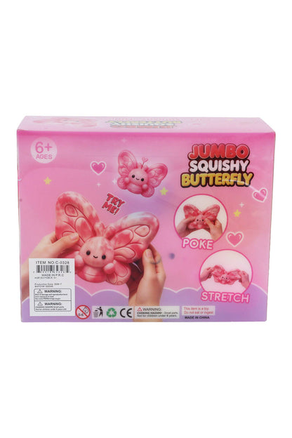 JUMBO 7 Inch Butterfly Fluffy Slime Filled TPR Squishy