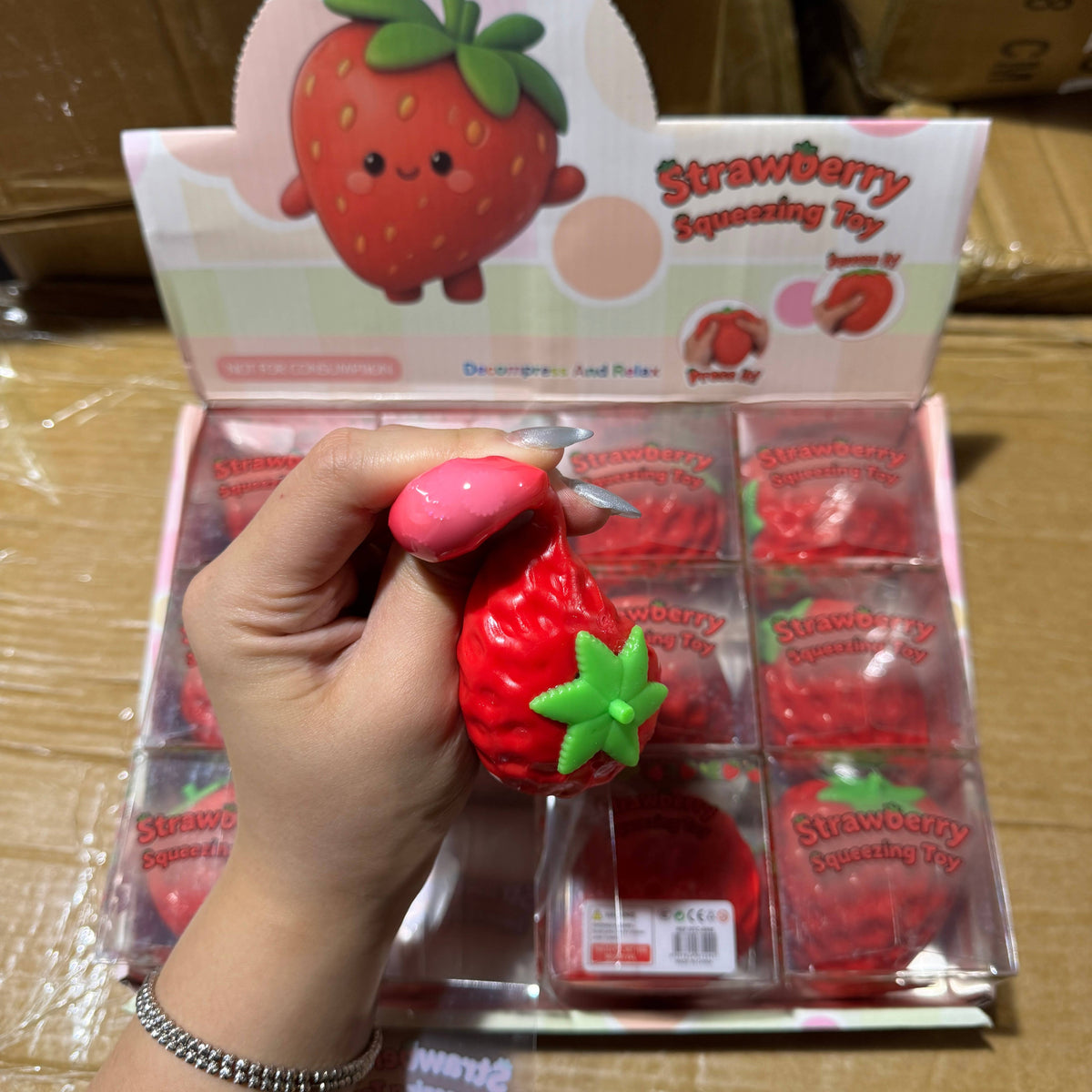 Crackling Crunchy Strawberry Squishy