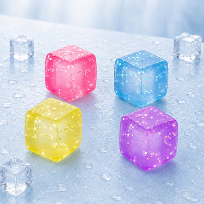UPD GCSS Glitter Ice Cube 1.75" Squish Fidget Toy -