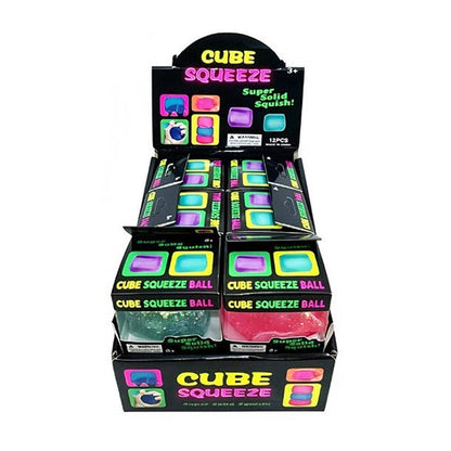 Glitter Cube Squeeze Squishy Stress Relief Toy