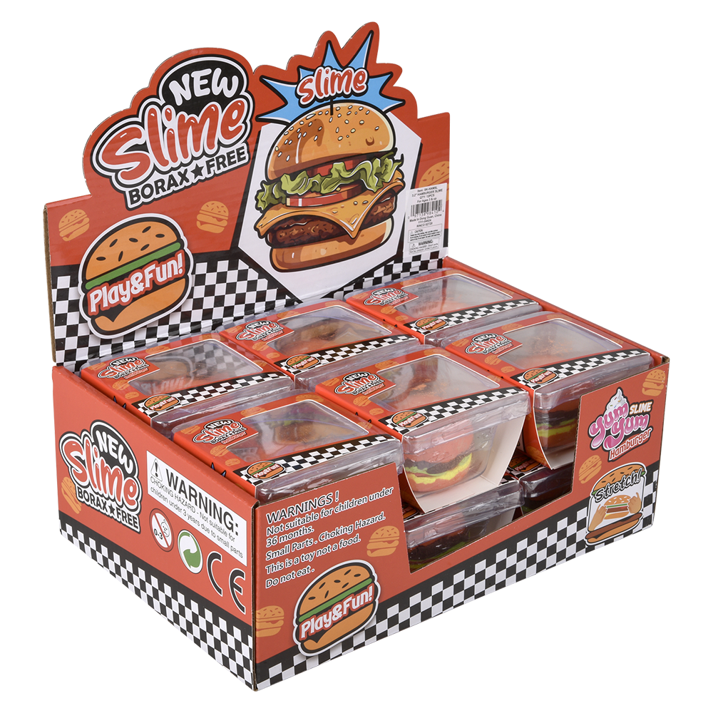 3.2" CHEESEBURGER CLAY SLIME