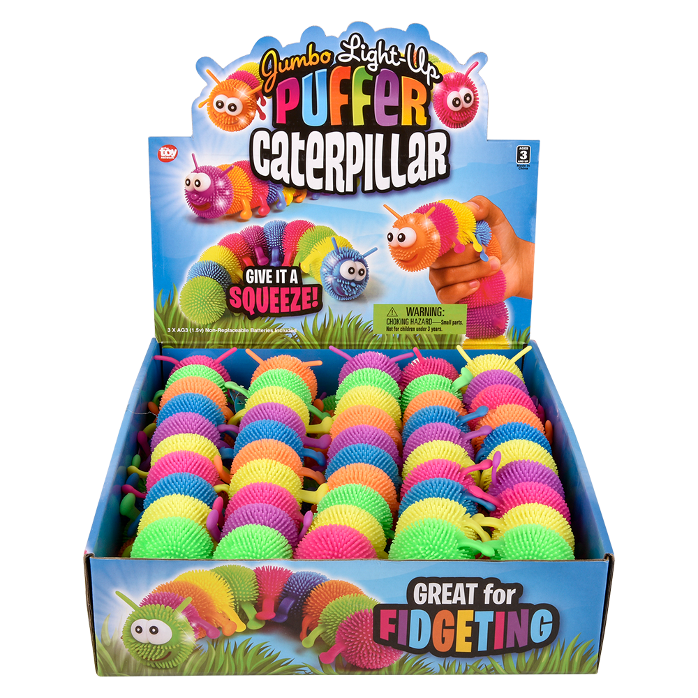12" LIGHT-UP JUMBO CATERPILLAR PUFFER