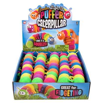 12" LIGHT-UP JUMBO CATERPILLAR PUFFER
