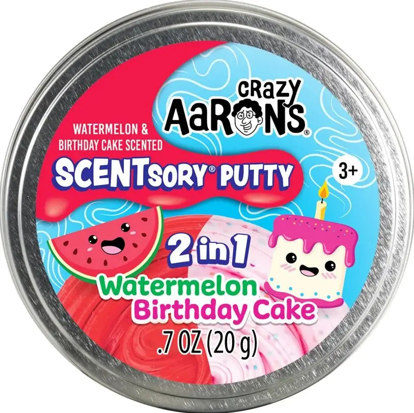 Crazy Aaron's Scentsory Duos Watermelon/Birthday Cake Putty