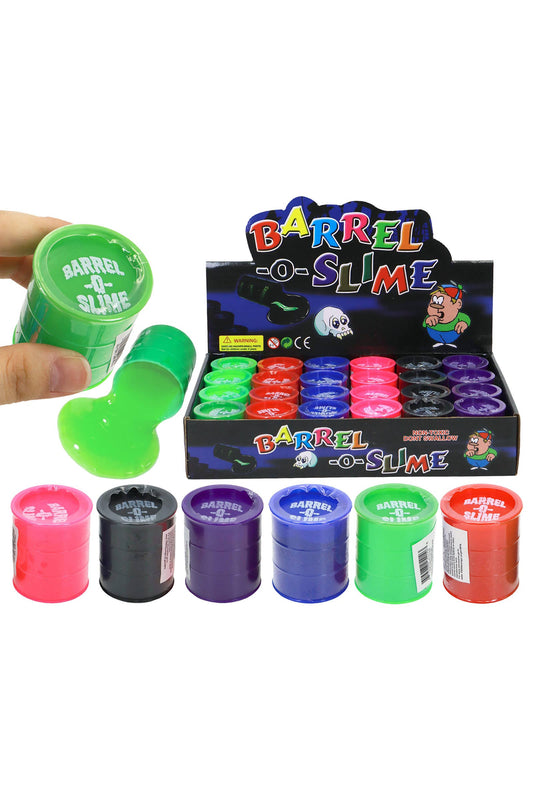Mini Colorful Barrel Slime Jar: ASSORTED / ONE SIZE