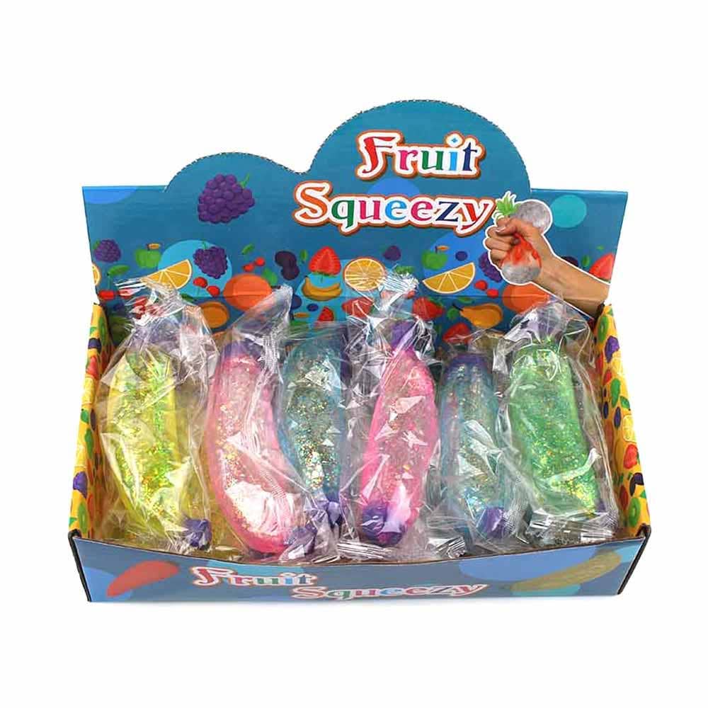 Glitter Banana Squeeze Squishy Stress Relief Toy