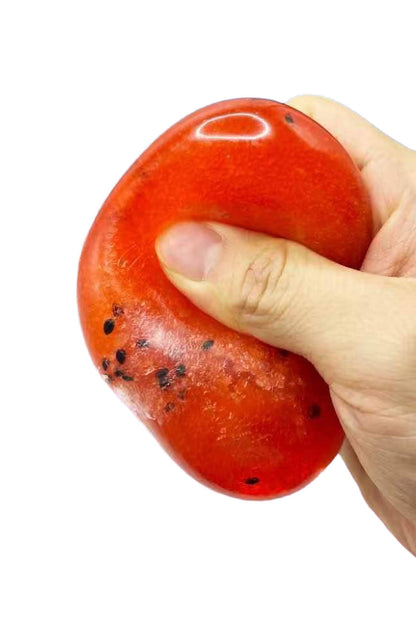 Assorted Fruit Granular Slushy Zero Rebound TPR Squishy Ball: ASSORTED / ONE SIZE