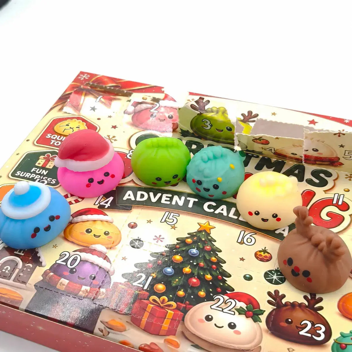 24-Day Christmas Emoji Dumpling Squishy Advent Calendar: Random
