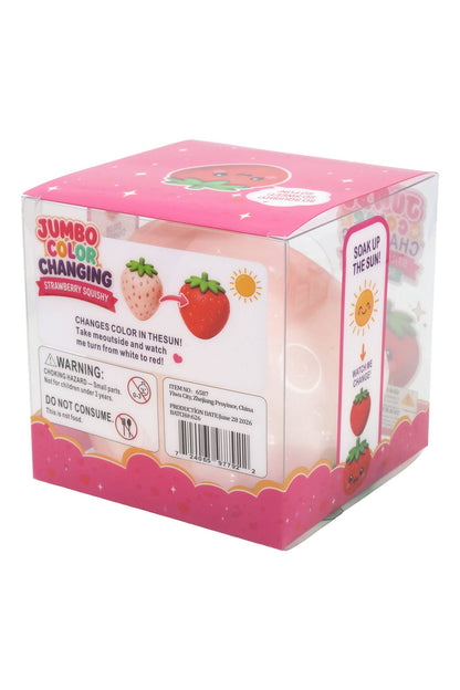 JUMBO Strawberry UV Light Changing Slime Filled Squishy: ASSORTED / ONE SIZE