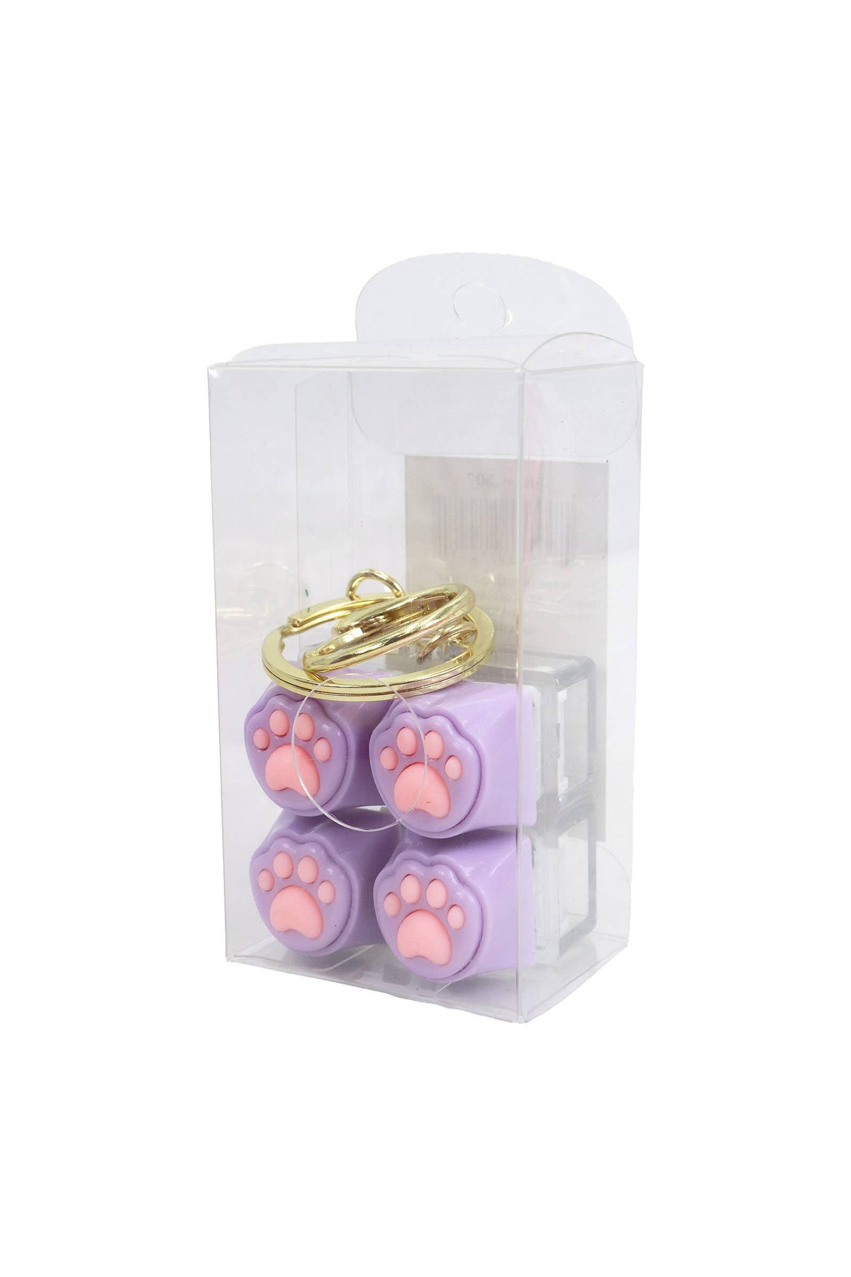 Clicky Keyboard Pastel Animal Paw Keycap Fidget Keychain: ONE SIZE