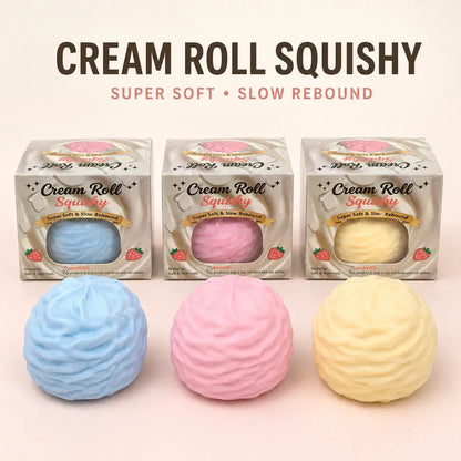 Pastel Cream Swirl Squishy Toy: Random