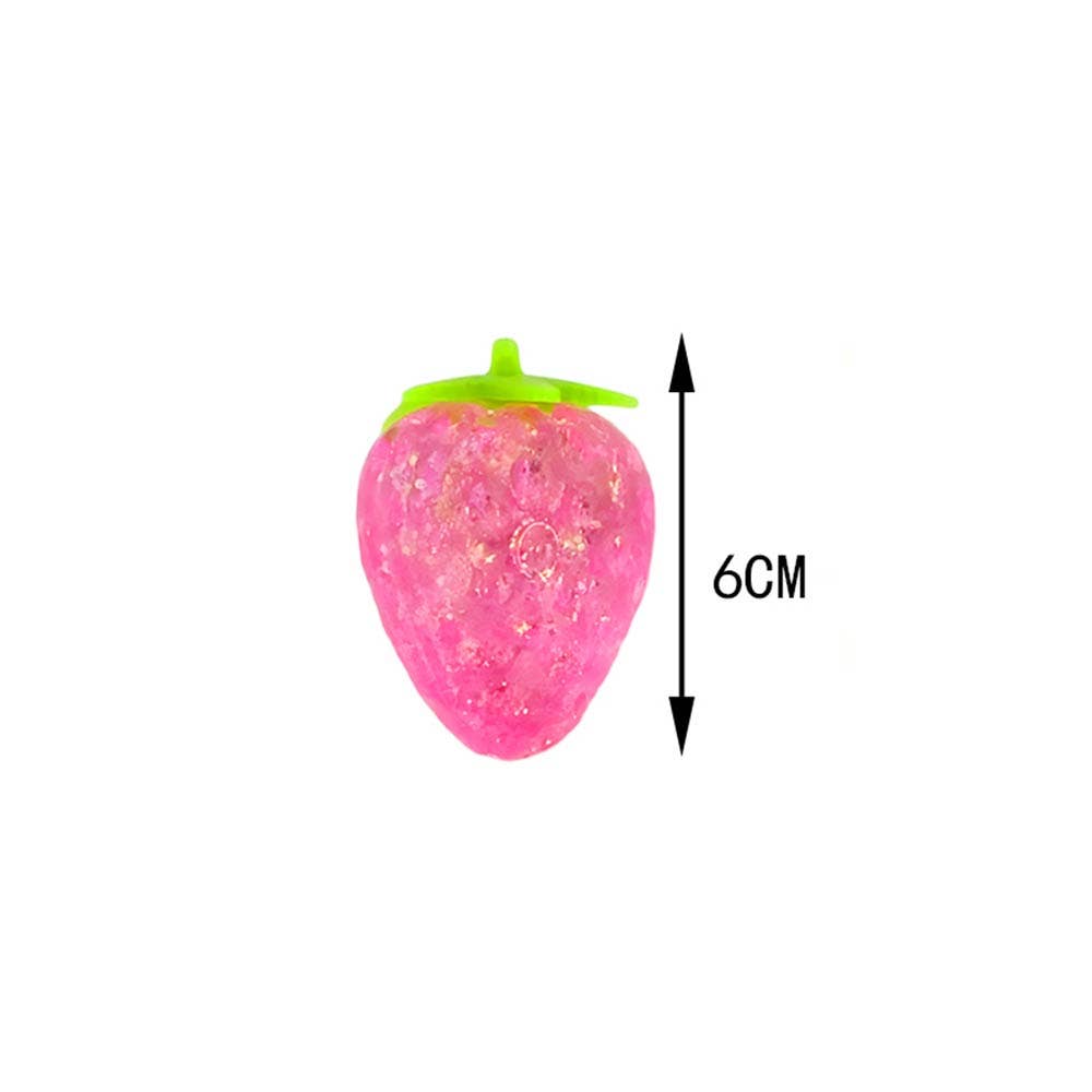 Glittered Fruit Squeeze Squishy Stress Relief Toy