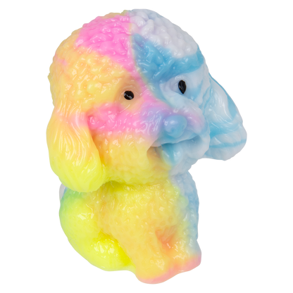 (T) 2.75" STICKY RAINBOW POODLE