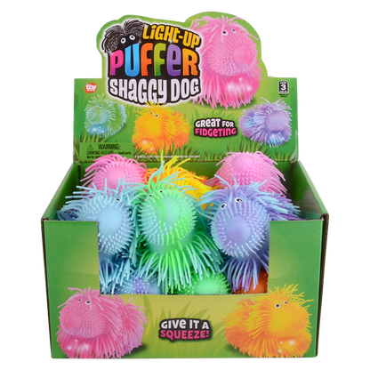5.5" LIGHT-UP SHAGGY DOG PUFFER