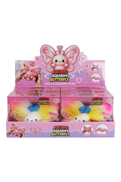JUMBO 7 Inch Butterfly Fluffy Slime Filled TPR Squishy