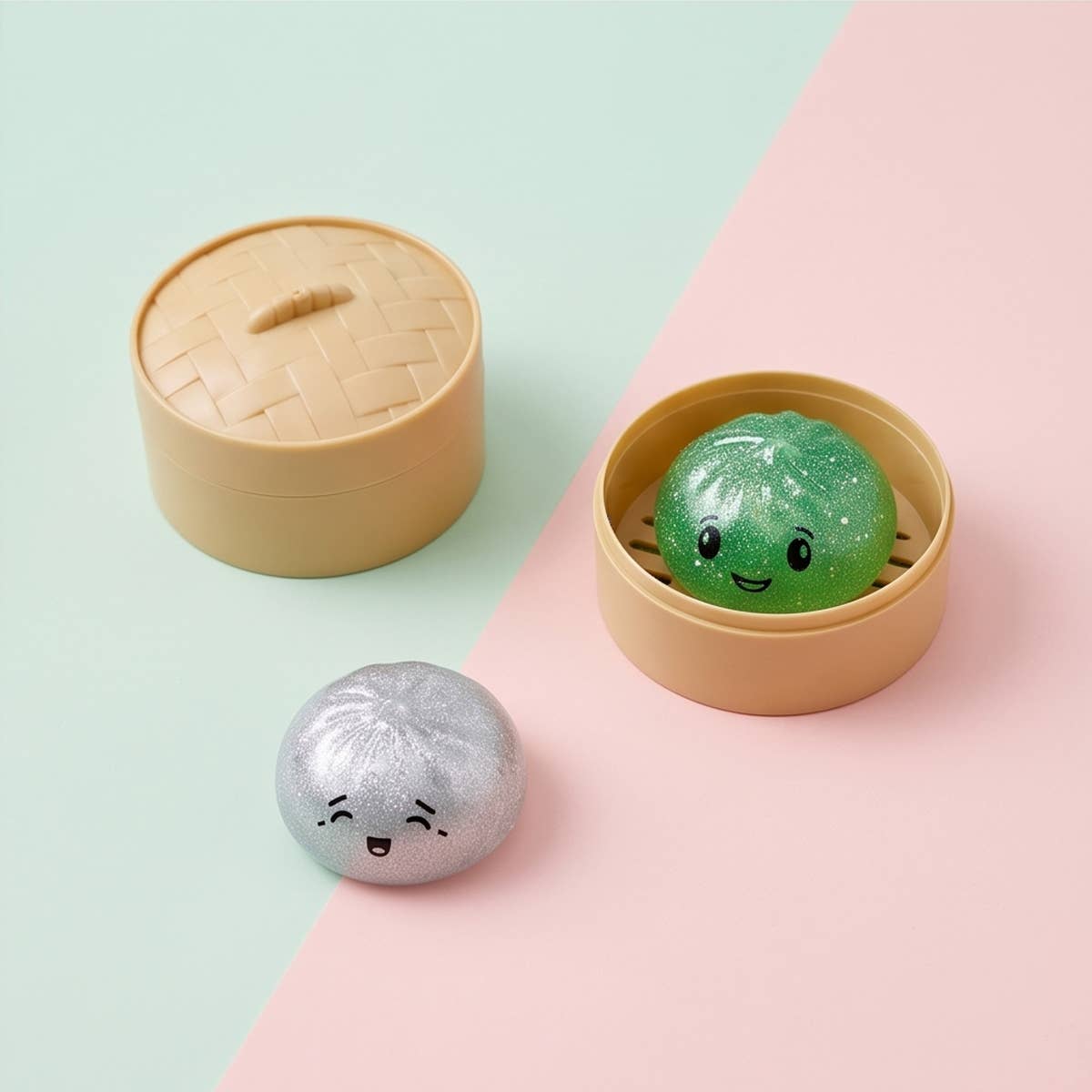 UPD MINIDUMP Squishy Mini Glitter Dumpling in Steamer