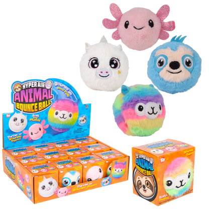 (T) 3.25" HYPER AIR PLUSH ANIMAL BOUNCE BALL