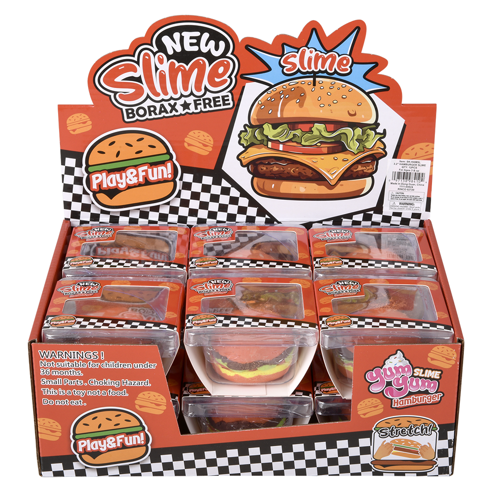 3.2" CHEESEBURGER CLAY SLIME