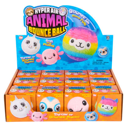 (T) 3.25" HYPER AIR PLUSH ANIMAL BOUNCE BALL