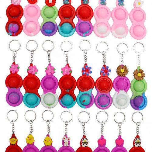 Bubble Push Pop Sensory Fidget Toy Key Chain