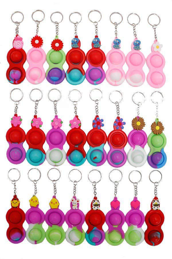 Bubble Push Pop Sensory Fidget Toy Key Chain