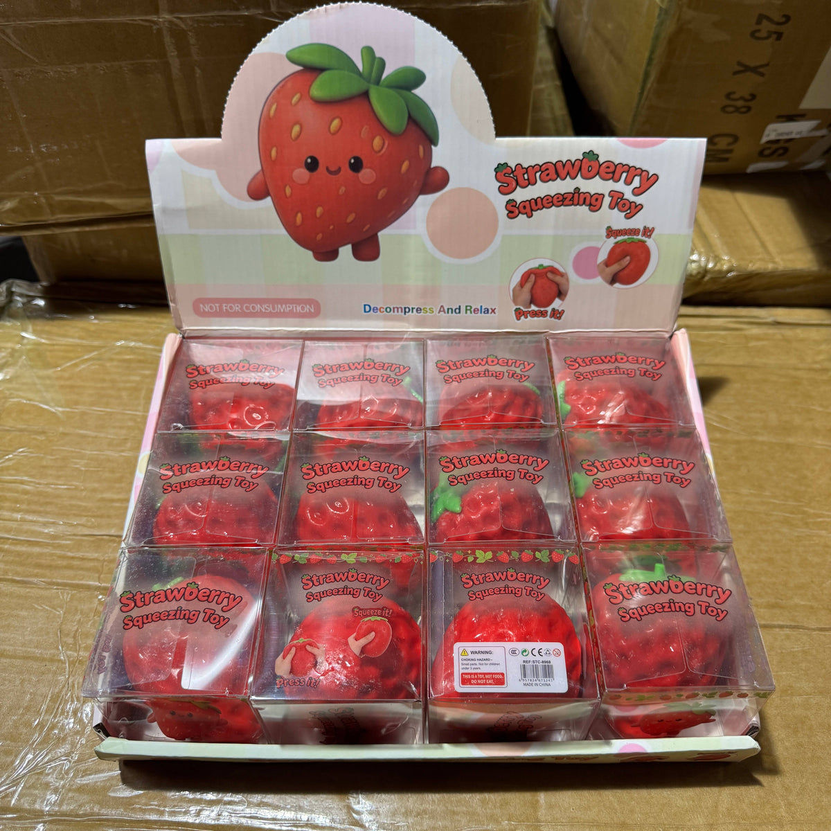 Crackling Crunchy Strawberry Squishy