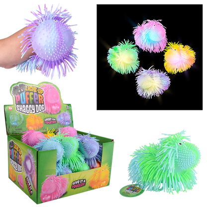 5.5" LIGHT-UP SHAGGY DOG PUFFER