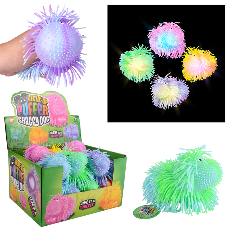 5.5" LIGHT-UP SHAGGY DOG PUFFER