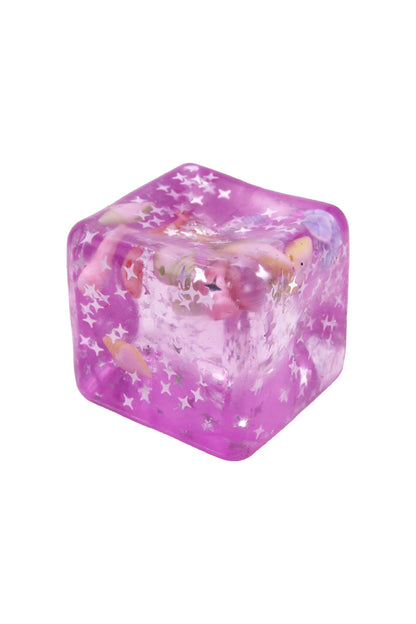 Seashell Glitter Ocean Cube Maltose Putty Filled Squishy: ONE SIZE
