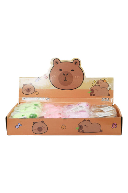 Sleepy Capybara Soft Fluffy Slime Filled TPR Squishy l