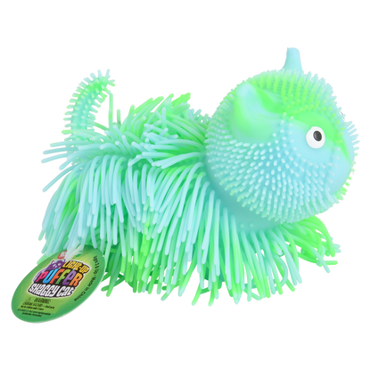 5.5" LIGHT-UP SHAGGY CAT PUFFER