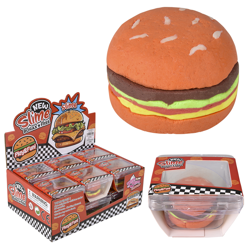 3.2" CHEESEBURGER CLAY SLIME