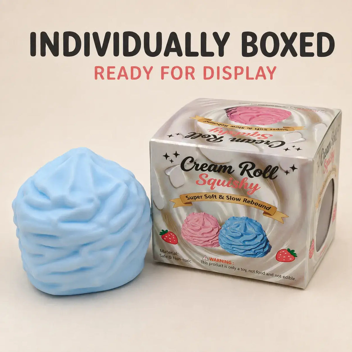 Pastel Cream Swirl Squishy Toy: Random
