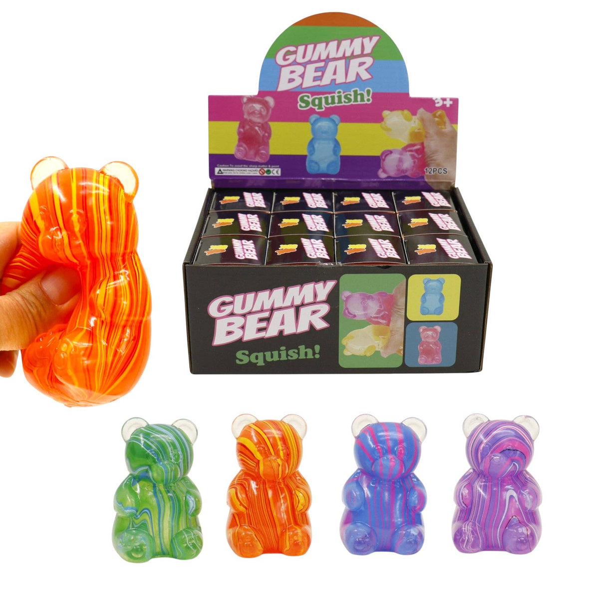 Marbled Gummy Bear Colorful Squishy