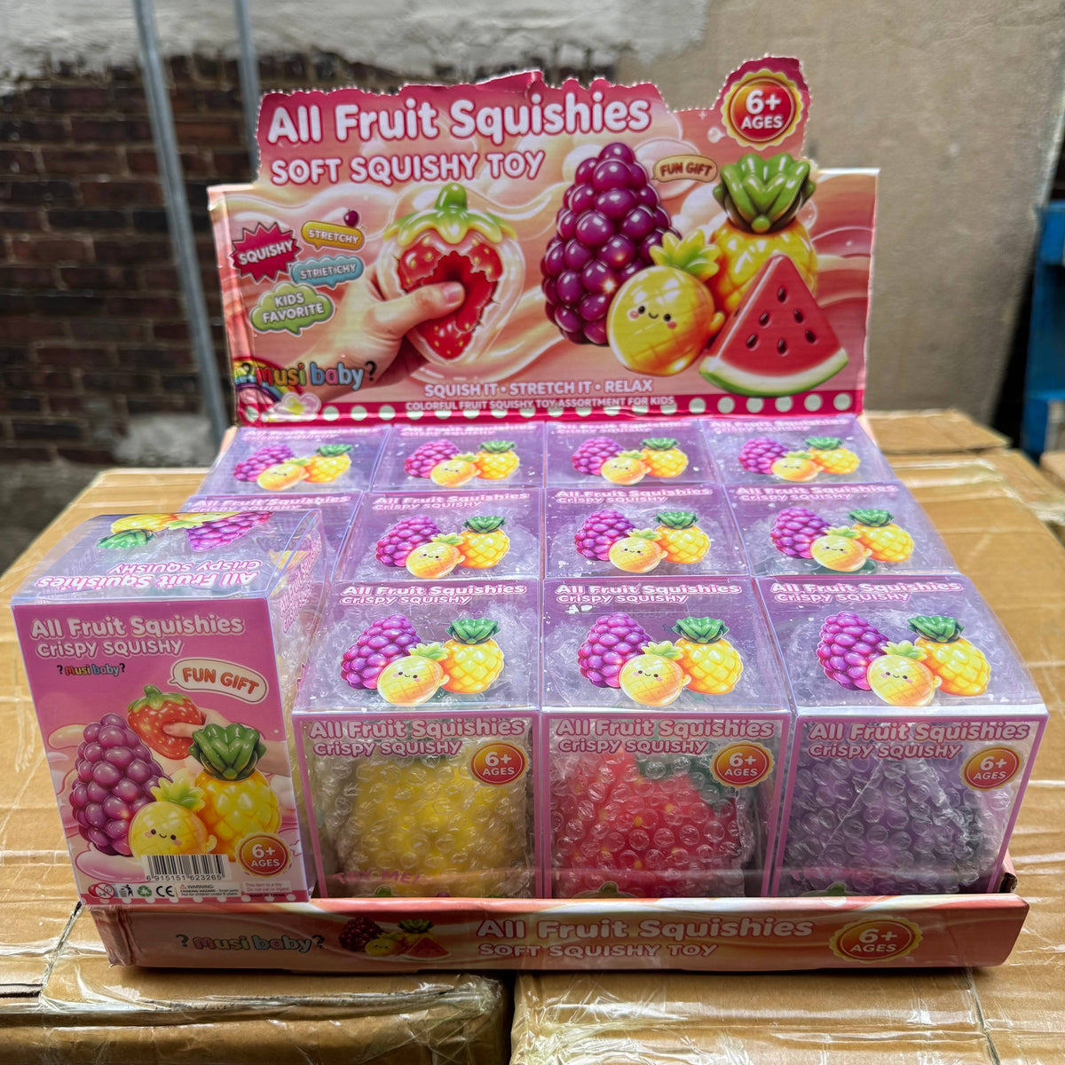 Crispy Crackling Assorted Foam Fruit Squishy