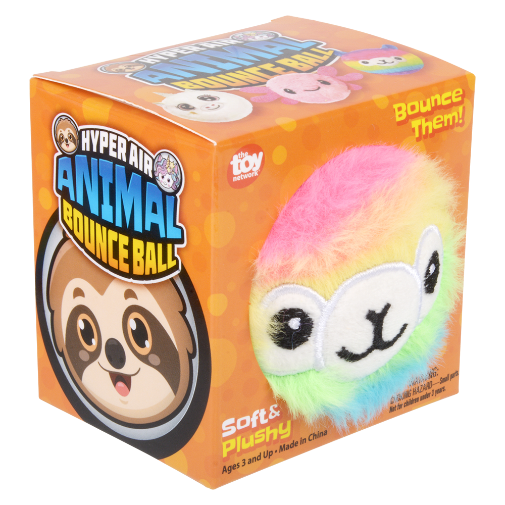 (T) 3.25" HYPER AIR PLUSH ANIMAL BOUNCE BALL
