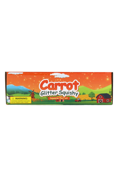 Cute Happy Carrot Glittery Maltose Putty Filled Squishy Toy: ORANGE / ONE SIZE