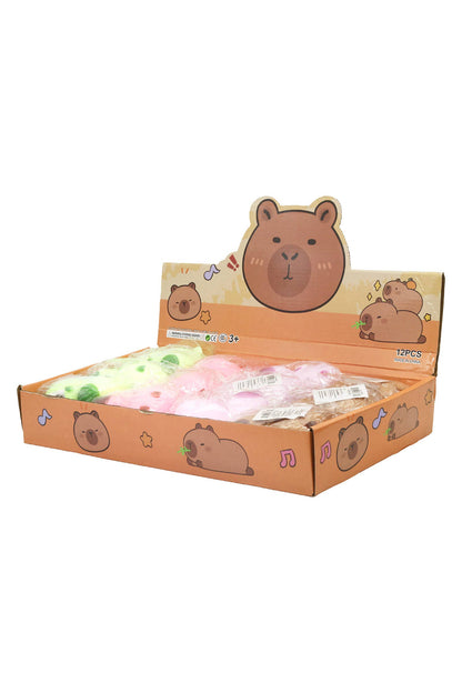 Sleepy Capybara Soft Fluffy Slime Filled TPR Squishy l
