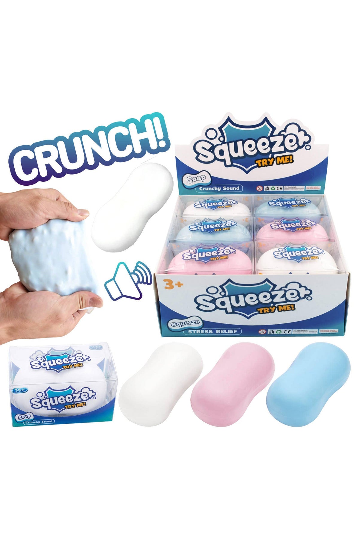 Soap Zero Rebound TPR Crunchy Bead Slime Filled Squishy Toy: ASSORTED / ONE SIZE