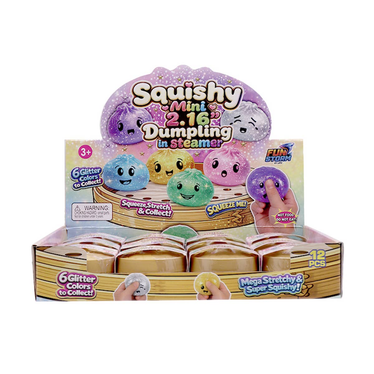 UPD MINIDUMP Squishy Mini Glitter Dumpling in Steamer