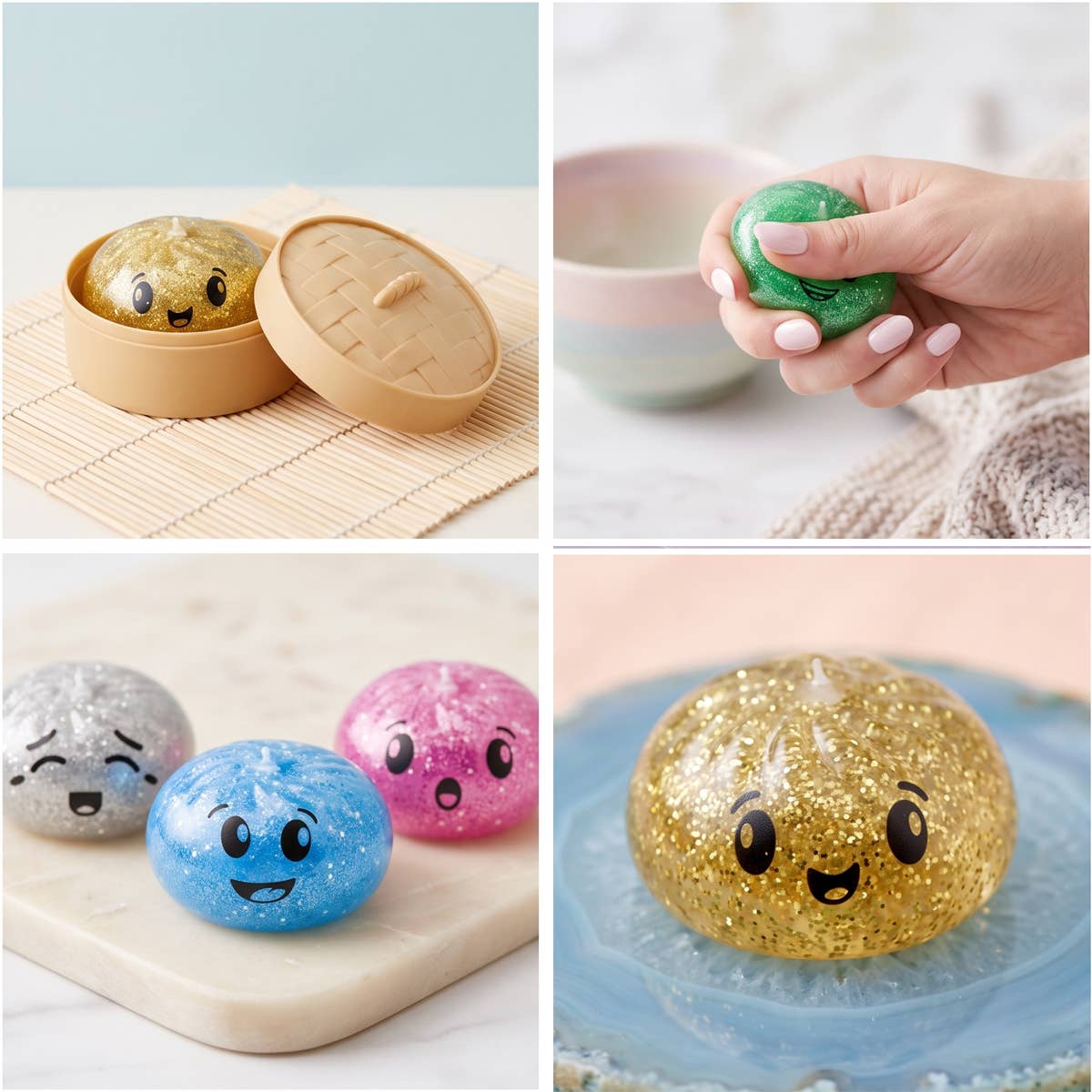 UPD MINIDUMP Squishy Mini Glitter Dumpling in Steamer