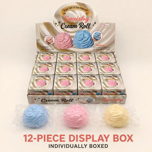Pastel Cream Swirl Squishy Toy: Random