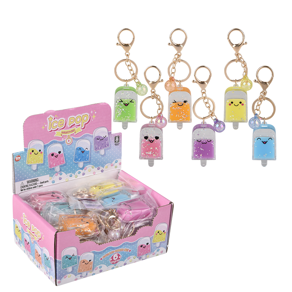 2.5" KAWAII ICE POP GLITTER CLIP ON
